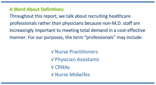 Ascendient's definitions in recruiting healthcare professionals