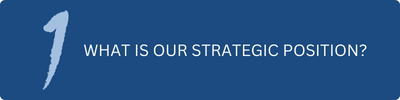 Health system strategy question #1: What is our strategic position?