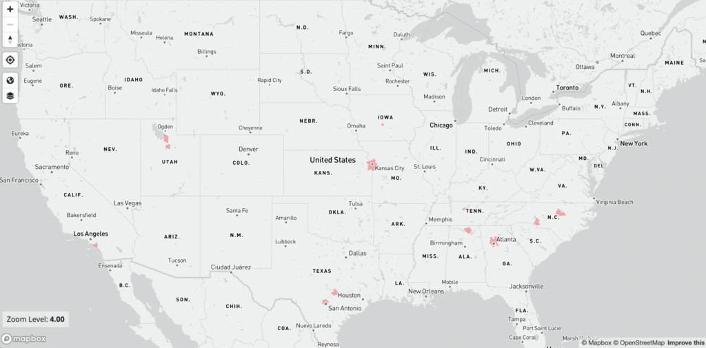 Rural telehealth faces severe access challenges, as illustrated by a map showing skimpy coverage areas for Google Fiber